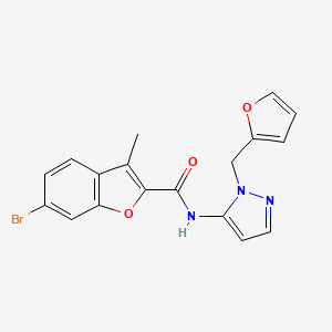 6-bromo-N-[1-(furan-2-ylmethyl)-1H-pyrazol-5-yl]-3-methyl-1-benzofuran-2-carboxamide