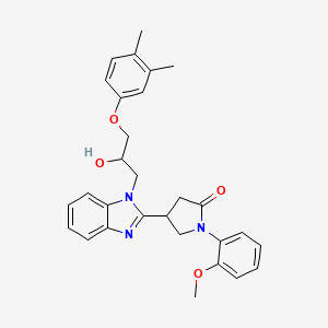 4-{1-[3-(3,4-dimethylphenoxy)-2-hydroxypropyl]-1H-benzimidazol-2-yl}-1-(2-methoxyphenyl)pyrrolidin-2-one