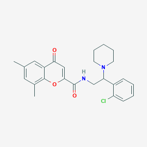 N-[2-(2-chlorophenyl)-2-(piperidin-1-yl)ethyl]-6,8-dimethyl-4-oxo-4H-chromene-2-carboxamide