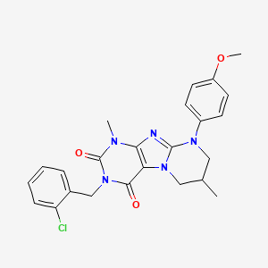 3-[(2-chlorophenyl)methyl]-9-(4-methoxyphenyl)-1,7-dimethyl-7,8-dihydro-6H-purino[7,8-a]pyrimidine-2,4-dione