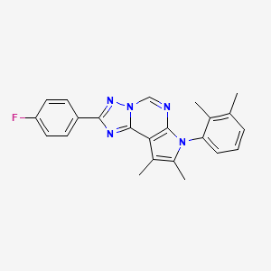 molecular formula C23H20FN5 B11323041 7-(2,3-dimethylphenyl)-2-(4-fluorophenyl)-8,9-dimethyl-7H-pyrrolo[3,2-e][1,2,4]triazolo[1,5-c]pyrimidine 