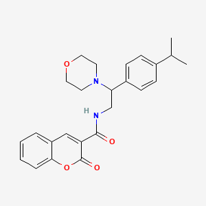 N-[2-(Morpholin-4-YL)-2-[4-(propan-2-YL)phenyl]ethyl]-2-oxo-2H-chromene-3-carboxamide