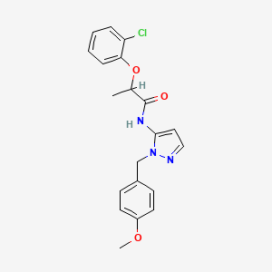 2-(2-chlorophenoxy)-N-[1-(4-methoxybenzyl)-1H-pyrazol-5-yl]propanamide