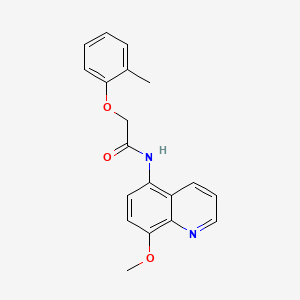 molecular formula C19H18N2O3 B11323086 N-(8-methoxyquinolin-5-yl)-2-(2-methylphenoxy)acetamide 