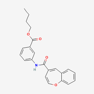 molecular formula C22H21NO4 B11323088 Butyl 3-[(1-benzoxepin-4-ylcarbonyl)amino]benzoate 