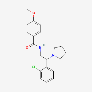 N-[2-(2-chlorophenyl)-2-(pyrrolidin-1-yl)ethyl]-4-methoxybenzamide