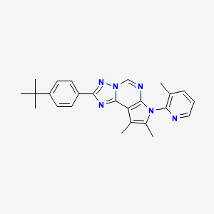 2-(4-tert-butylphenyl)-8,9-dimethyl-7-(3-methylpyridin-2-yl)-7H-pyrrolo[3,2-e][1,2,4]triazolo[1,5-c]pyrimidine