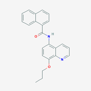 molecular formula C23H20N2O2 B11323108 N-(8-propoxyquinolin-5-yl)naphthalene-1-carboxamide 