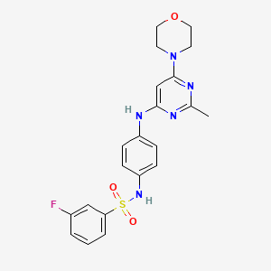 3-fluoro-N-(4-((2-methyl-6-morpholinopyrimidin-4-yl)amino)phenyl)benzenesulfonamide