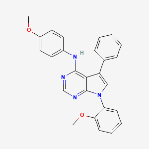 7-(2-methoxyphenyl)-N-(4-methoxyphenyl)-5-phenyl-7H-pyrrolo[2,3-d]pyrimidin-4-amine