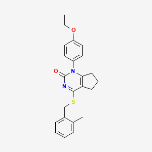 1-(4-ethoxyphenyl)-4-[(2-methylbenzyl)sulfanyl]-1,5,6,7-tetrahydro-2H-cyclopenta[d]pyrimidin-2-one