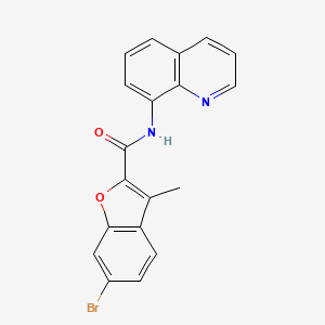 6-bromo-3-methyl-N-(quinolin-8-yl)-1-benzofuran-2-carboxamide