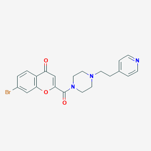 molecular formula C21H20BrN3O3 B11323175 7-bromo-2-({4-[2-(pyridin-4-yl)ethyl]piperazin-1-yl}carbonyl)-4H-chromen-4-one 