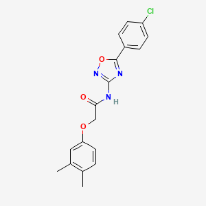 molecular formula C18H16ClN3O3 B11323177 N-[5-(4-chlorophenyl)-1,2,4-oxadiazol-3-yl]-2-(3,4-dimethylphenoxy)acetamide 