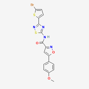 N-[3-(5-bromothiophen-2-yl)-1,2,4-thiadiazol-5-yl]-5-(4-methoxyphenyl)-1,2-oxazole-3-carboxamide