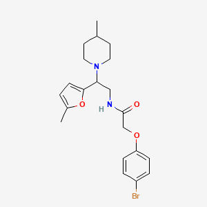 2-(4-bromophenoxy)-N-[2-(5-methylfuran-2-yl)-2-(4-methylpiperidin-1-yl)ethyl]acetamide