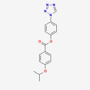 molecular formula C17H16N4O3 B11323195 4-(1H-tetrazol-1-yl)phenyl 4-isopropoxybenzoate 