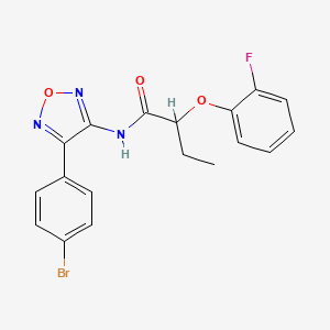 N-[4-(4-bromophenyl)-1,2,5-oxadiazol-3-yl]-2-(2-fluorophenoxy)butanamide