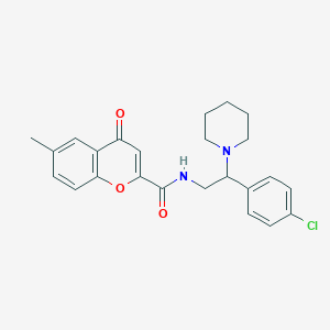 N-[2-(4-chlorophenyl)-2-(piperidin-1-yl)ethyl]-6-methyl-4-oxo-4H-chromene-2-carboxamide