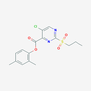 2,4-Dimethylphenyl 5-chloro-2-(propylsulfonyl)pyrimidine-4-carboxylate