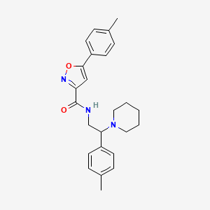 5-(4-methylphenyl)-N-[2-(4-methylphenyl)-2-(piperidin-1-yl)ethyl]-1,2-oxazole-3-carboxamide