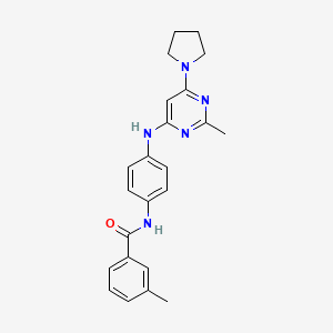 3-Methyl-N-(4-{[2-methyl-6-(pyrrolidin-1-YL)pyrimidin-4-YL]amino}phenyl)benzamide