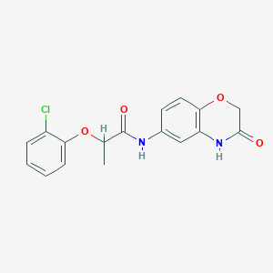 2-(2-chlorophenoxy)-N-(3-oxo-3,4-dihydro-2H-1,4-benzoxazin-6-yl)propanamide