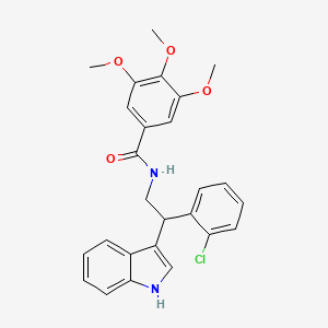 N-[2-(2-chlorophenyl)-2-(1H-indol-3-yl)ethyl]-3,4,5-trimethoxybenzamide