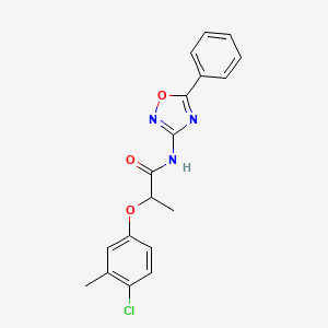 2-(4-chloro-3-methylphenoxy)-N-(5-phenyl-1,2,4-oxadiazol-3-yl)propanamide