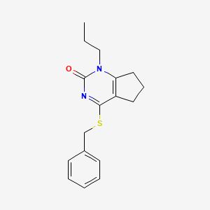 4-(benzylsulfanyl)-1-propyl-1,5,6,7-tetrahydro-2H-cyclopenta[d]pyrimidin-2-one