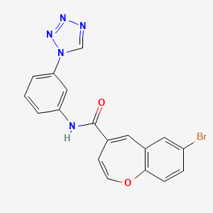 7-bromo-N-[3-(1H-tetrazol-1-yl)phenyl]-1-benzoxepine-4-carboxamide