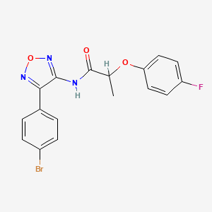 molecular formula C17H13BrFN3O3 B11323316 N-[4-(4-bromophenyl)-1,2,5-oxadiazol-3-yl]-2-(4-fluorophenoxy)propanamide 