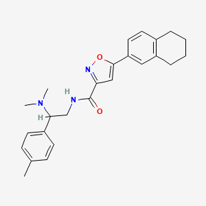 N-[2-(dimethylamino)-2-(4-methylphenyl)ethyl]-5-(5,6,7,8-tetrahydronaphthalen-2-yl)-1,2-oxazole-3-carboxamide