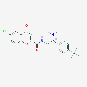 molecular formula C24H27ClN2O3 B11323351 N-[2-(4-tert-butylphenyl)-2-(dimethylamino)ethyl]-6-chloro-4-oxo-4H-chromene-2-carboxamide 