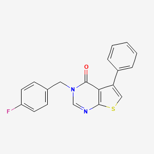 molecular formula C19H13FN2OS B11323373 3-(4-fluorobenzyl)-5-phenylthieno[2,3-d]pyrimidin-4(3H)-one 