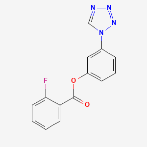 3-(1H-tetrazol-1-yl)phenyl 2-fluorobenzoate