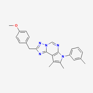 2-(4-methoxybenzyl)-8,9-dimethyl-7-(3-methylphenyl)-7H-pyrrolo[3,2-e][1,2,4]triazolo[1,5-c]pyrimidine