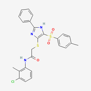 N-(3-chloro-2-methylphenyl)-2-({4-[(4-methylphenyl)sulfonyl]-2-phenyl-1H-imidazol-5-yl}sulfanyl)acetamide