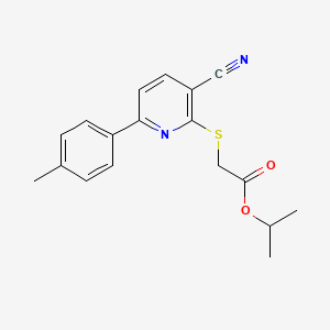 Propan-2-yl {[3-cyano-6-(4-methylphenyl)pyridin-2-yl]sulfanyl}acetate