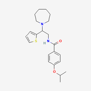 N-[2-(azepan-1-yl)-2-(thiophen-2-yl)ethyl]-4-(propan-2-yloxy)benzamide