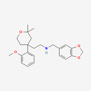 N-(1,3-benzodioxol-5-ylmethyl)-2-[4-(2-methoxyphenyl)-2,2-dimethyltetrahydro-2H-pyran-4-yl]ethanamine