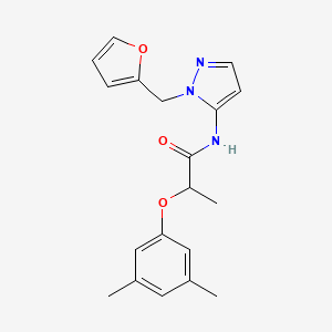 2-(3,5-dimethylphenoxy)-N-[1-(furan-2-ylmethyl)-1H-pyrazol-5-yl]propanamide