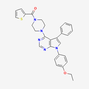 molecular formula C29H27N5O2S B11323503 {4-[7-(4-ethoxyphenyl)-5-phenyl-7H-pyrrolo[2,3-d]pyrimidin-4-yl]piperazin-1-yl}(thiophen-2-yl)methanone 