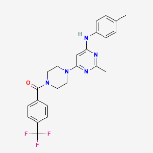 2-methyl-N-(4-methylphenyl)-6-{4-[4-(trifluoromethyl)benzoyl]piperazin-1-yl}pyrimidin-4-amine