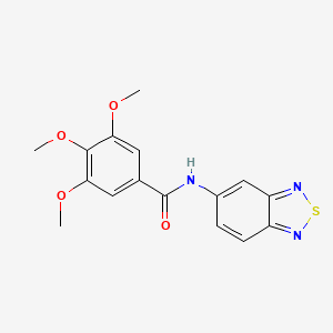 molecular formula C16H15N3O4S B11323532 N-(2,1,3-benzothiadiazol-5-yl)-3,4,5-trimethoxybenzamide 