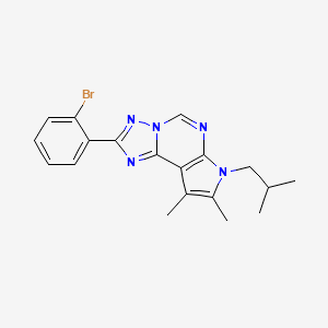 molecular formula C19H20BrN5 B11323557 2-(2-bromophenyl)-7-isobutyl-8,9-dimethyl-7H-pyrrolo[3,2-e][1,2,4]triazolo[1,5-c]pyrimidine 