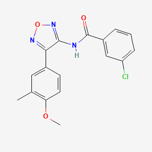 3-chloro-N-[4-(4-methoxy-3-methylphenyl)-1,2,5-oxadiazol-3-yl]benzamide