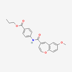 Propyl 4-{[(7-methoxy-1-benzoxepin-4-yl)carbonyl]amino}benzoate