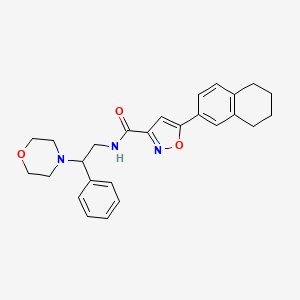 N-[2-(morpholin-4-yl)-2-phenylethyl]-5-(5,6,7,8-tetrahydronaphthalen-2-yl)-1,2-oxazole-3-carboxamide