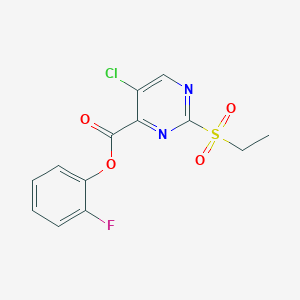 2-Fluorophenyl 5-chloro-2-(ethylsulfonyl)pyrimidine-4-carboxylate